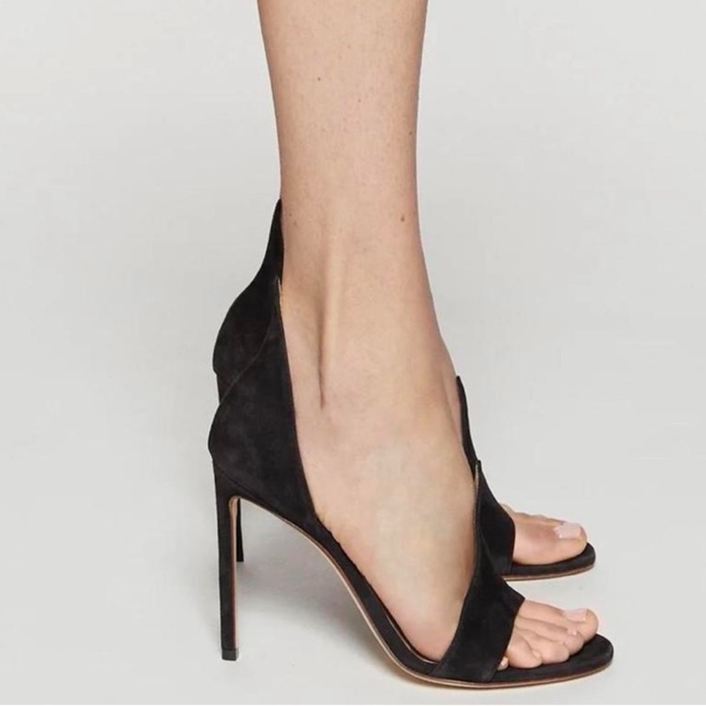 Russ Elegant Black Open-Toe Heels